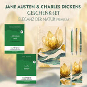 EasyOriginal Verlag / Austen / Dickens |  Jane Austen & Charles Dickens Geschenkset - 2 Bücher (Softcover+ Audio-Online) + Eleganz der Natur Schreibset Premium | Buch |  Sack Fachmedien