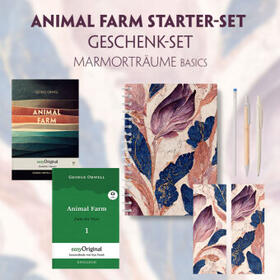 EasyOriginal Verlag / Orwell |  Animal Farm Starter-Paket Geschenkset 2 Bücher (mit Audio-Online) + Marmorträume Schreibset Basics | Buch |  Sack Fachmedien