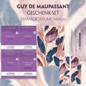 EasyOriginal Verlag / Maupassant |  Guy de Maupassant Geschenkset - 4 Bücher (mit Audio-Online) + Marmorträume Schreibset Premium | Buch |  Sack Fachmedien