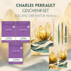 EasyOriginal Verlag / Perrault |  Charles Perrault Geschenkset - 3 Bücher (mit Audio-Online) + Eleganz der Natur Schreibset Premium | Buch |  Sack Fachmedien