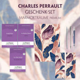 EasyOriginal Verlag / Perrault |  Charles Perrault Geschenkset - 3 Bücher (mit Audio-Online) + Marmorträume Schreibset Premium | Buch |  Sack Fachmedien