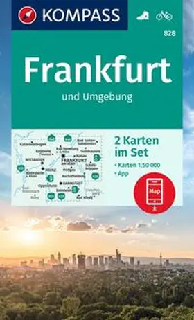  KOMPASS Wanderkarten-Set 828 Frankfurt u.Umgebung (2 Karten) 1:50.000 | Sonstiges |  Sack Fachmedien