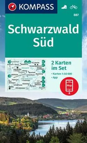  KOMPASS Wanderkarten-Set 887 Schwarzwald Süd (2 Karten) 1:50.000 | Sonstiges |  Sack Fachmedien