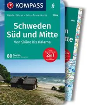 Moczynski / KOMPASS-Karten GmbH |  KOMPASS Wanderführer Schweden Süd und Mitte, Von Skåne bis Dalarna, 80 Touren mit Extra-Tourenkarte | Buch |  Sack Fachmedien