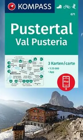  KOMPASS Wanderkarten-Set 671 Pustertal, Val Pusteria (3 Karten) 1:50.000 | Sonstiges |  Sack Fachmedien