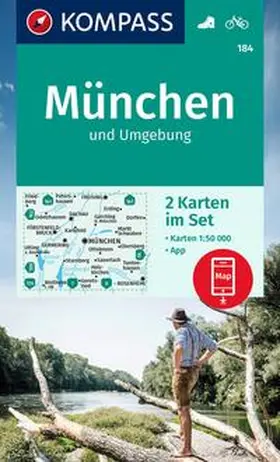  KOMPASS Wanderkarten-Set 184 München und Umgebung (2 Karten) 1:50.000 | Sonstiges |  Sack Fachmedien