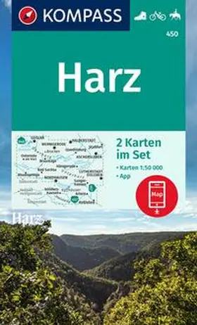  KOMPASS Wanderkarten-Set 450 Harz (2 Karten) 1:50.000 | Sonstiges |  Sack Fachmedien