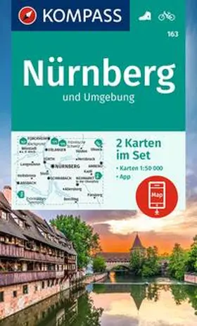  KOMPASS Wanderkarten-Set 163 Nürnberg und Umgebung (2 Karten) 1:50.000 | Sonstiges |  Sack Fachmedien