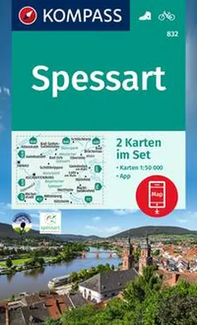  KOMPASS Wanderkarten-Set 832 Spessart (2 Karten) 1:50.000 | Sonstiges |  Sack Fachmedien