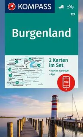  KOMPASS Wanderkarten-Set 227 Burgenland (2 Karten) 1:50.000 | Sonstiges |  Sack Fachmedien