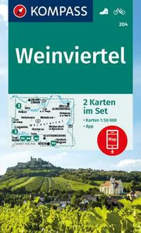  KOMPASS Wanderkarten-Set 204 Weinviertel (2 Karten) 1:50.000 | Sonstiges |  Sack Fachmedien