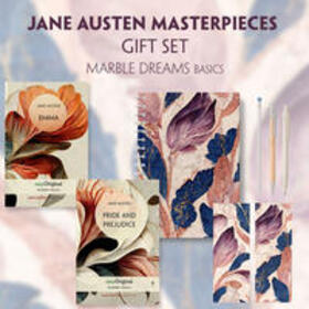 EasyOriginal Verlag / Austen |  Jane Austen's Masterpieces (with audio-online) Readable Classics Geschenkset + Marmorträume Schreibset Basics | Buch |  Sack Fachmedien