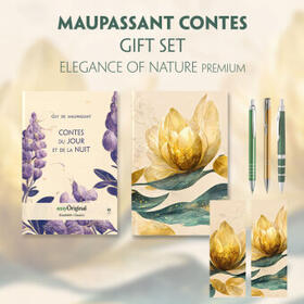 EasyOriginal Verlag / Maupassant |  Contes du jour et de la nuit (with audio-online) Readable Classics Geschenkset + Eleganz der Natur Schreibset Premium | Buch |  Sack Fachmedien