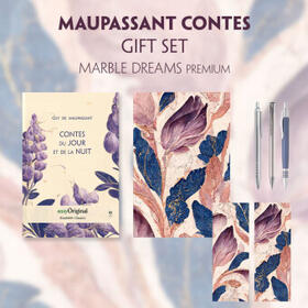 EasyOriginal Verlag / Maupassant |  Contes du jour et de la nuit (with audio-online) Readable Classics Geschenkset + Marmorträume Schreibset Premium | Buch |  Sack Fachmedien