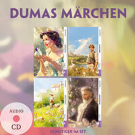 EasyOriginal Verlag / Dumas | 4 Dumas Märchen (4 Bücher + Audio-CDs) - Frank-Lesemethode - Kommentierte zweisprachige Ausgabe Französisch-Deutsch | Medienkombination | 978-3-99168-549-4 | sack.de