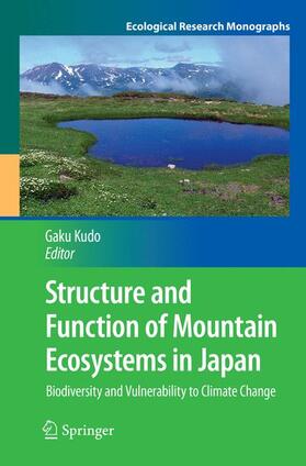 Kudo |  Structure and Function of Mountain Ecosystems in Japan | Buch |  Sack Fachmedien