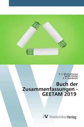 Bhattacharyya / Kumar / Samdarshi |  Buch der Zusammenfassungen - GEETAM 2019 | Buch |  Sack Fachmedien