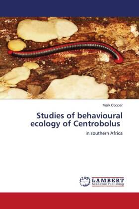 Cooper |  Studies of behavioural ecology of Centrobolus | Buch |  Sack Fachmedien