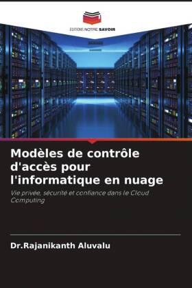 Aluvalu / Muddana |  Modèles de contrôle d'accès pour l'informatique en nuage | Buch |  Sack Fachmedien