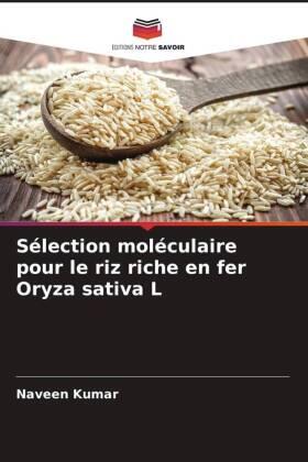 Kumar |  Sélection moléculaire pour le riz riche en fer Oryza sativa L | Buch |  Sack Fachmedien