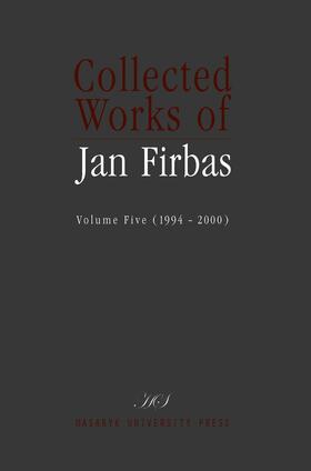 Chamonikolasová / Eva / Jirí |  Collected Works of Jan Firbas | Buch |  Sack Fachmedien