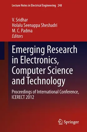 Sridhar / Padma / Sheshadri |  Emerging Research in Electronics, Computer Science and Technology | Buch |  Sack Fachmedien