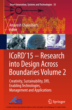 Chakrabarti |  ICoRD’15 – Research into Design Across Boundaries Volume 2 | eBook | Sack Fachmedien