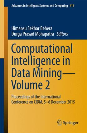 Mohapatra / Behera |  Computational Intelligence in Data Mining¿Volume 2 | Buch |  Sack Fachmedien