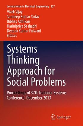 Vijay / Yadav / Fulwani |  Systems Thinking Approach for Social Problems | Buch |  Sack Fachmedien