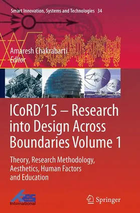 Chakrabarti | ICoRD¿15 ¿ Research into Design Across Boundaries Volume 1 | Buch | 978-81-322-3566-8 | sack.de