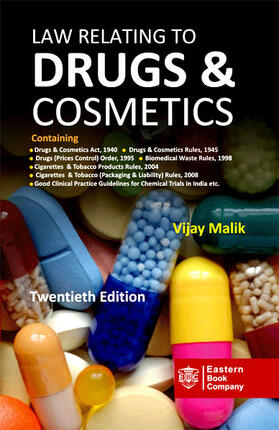 Malik |  Law Relating to Drugs & Cosmetics | Buch |  Sack Fachmedien