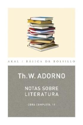 Adorno |  Notas sobre literatura | eBook | Sack Fachmedien