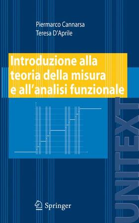 D'Aprile / Cannarsa |  Introduzione alla teoria della misura e all¿analisi funzionale | Buch |  Sack Fachmedien