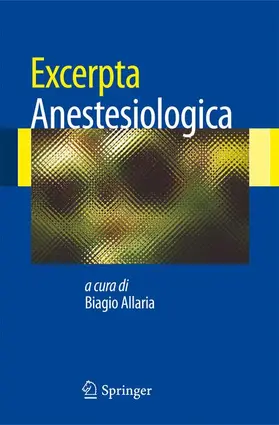 Allaria |  Excerpta Anestesiologica | Buch |  Sack Fachmedien