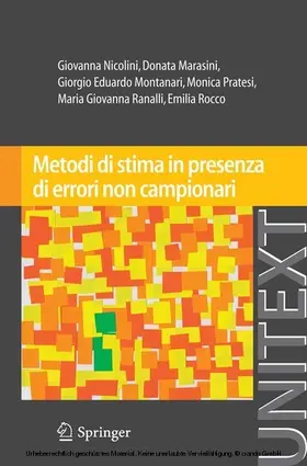 Nicolini / Marasini / Montanari |  Metodi di stima in presenza di errori non campionari | eBook | Sack Fachmedien