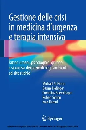 St.Pierre / Hofinger / Buerschaper |  Gestione delle crisi in medicina d'urgenza e terapia intensiva | eBook | Sack Fachmedien