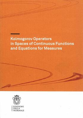Manca |  Kolmogorov Operators in Spaces of Continuous Functions and Equations for Measures | Buch |  Sack Fachmedien