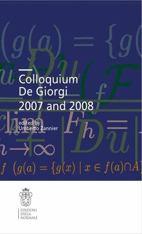 Zannier |  Colloquium de Giorgi 2007 and 2008 | Buch |  Sack Fachmedien