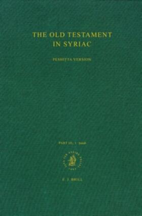 Brock |  The Old Testament in Syriac According to the Peshi&#7789;ta Version, Part III Fasc. 1. Isaiah | Buch |  Sack Fachmedien