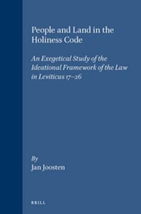 Joosten |  People and Land in the Holiness Code | Buch |  Sack Fachmedien