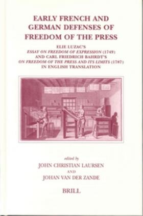  Early French and German Defenses of Freedom of the Press | Buch |  Sack Fachmedien