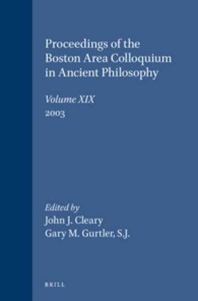 Cleary / Gurtler |  Proceedings of the Boston Area Colloquium in Ancient Philosophy | Buch |  Sack Fachmedien