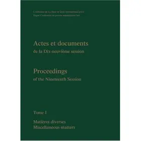  Proceedings / Actes Et Documents of the Xixth Session of the Hague Conference on Private International Law | Buch |  Sack Fachmedien