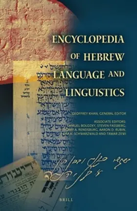 Encyclopedia of Hebrew Language and Linguistics (4 vols.) | Buch | 978-90-04-17642-3 | sack.de