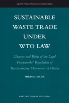 Grosz |  Sustainable Waste Trade Under Wto Law | Buch |  Sack Fachmedien