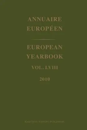  European Yearbook / Annuaire Européen, Volume 58 (2010) | Buch |  Sack Fachmedien