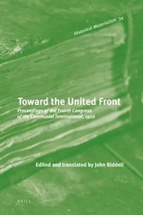 Riddell |  Toward the United Front | Buch |  Sack Fachmedien