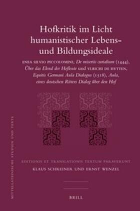 Schreiner / Wenzel | Hofkritik im Licht humanistischer Lebens- und Bildungsideale | Buch | 978-90-04-21031-8 | sack.de