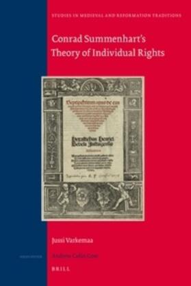 Varkemaa |  Conrad Summenhart's Theory of Individual Rights | Buch |  Sack Fachmedien