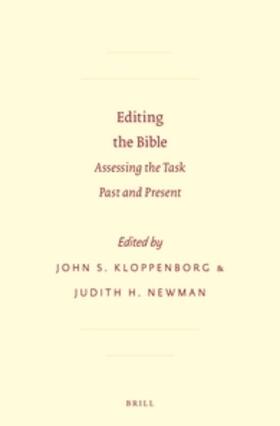 Kloppenborg / Newman |  Editing the Bible | Buch |  Sack Fachmedien
